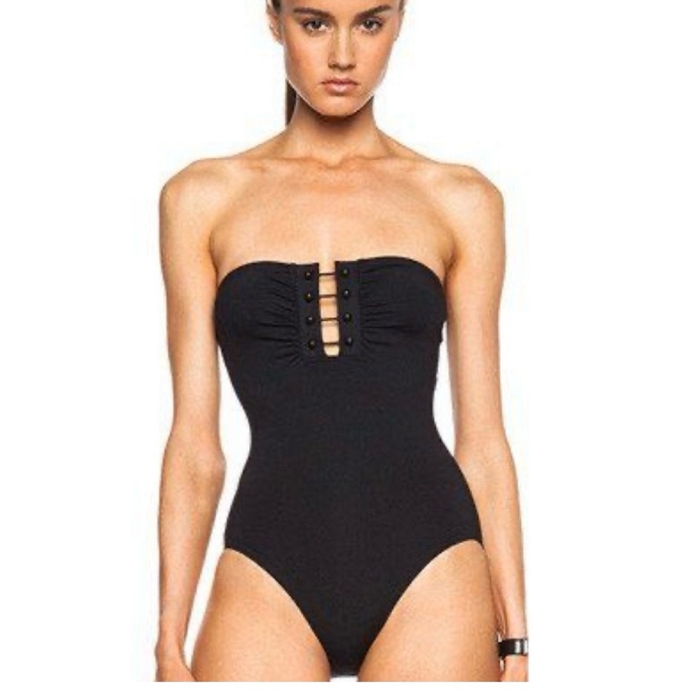 Proenza Schouler Barbell Red Bandeau One Piece Swimsuit